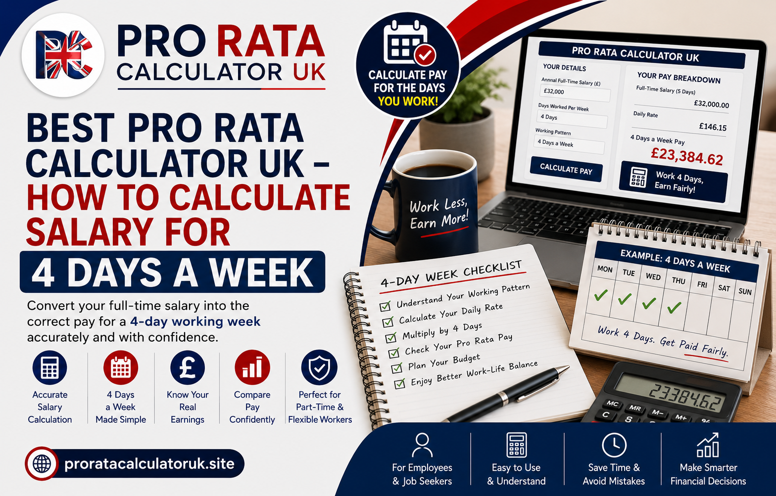 Read more about the article Best Pro Rata Calculator UK-How to Calculate Salary for 4 Days a Week