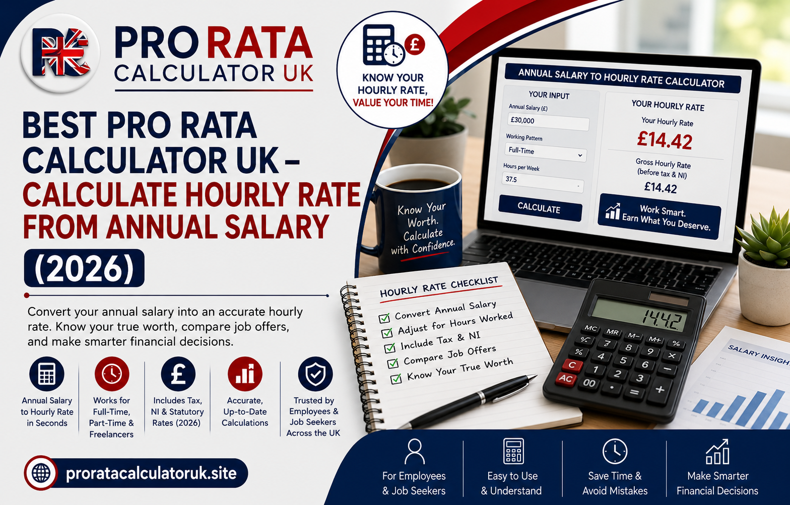 Read more about the article Best Pro Rata Calculator UK-Calculate Hourly Rate From Annual Salary (2026)