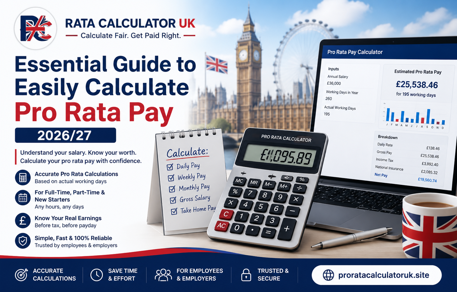 Read more about the article Rata Calculator UK-Essential Guide to Easily Calculate Pro Rata Pay (2026/27)